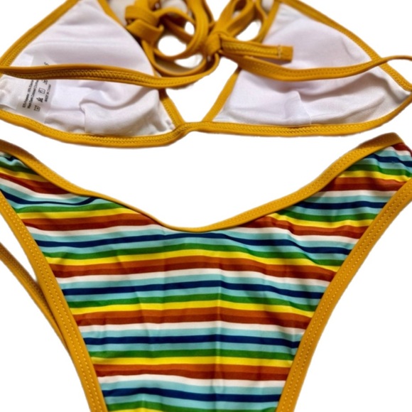 Striped Bikini Set + Matching Skirt - Picture 11 of 14